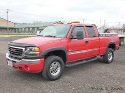 2005 GMC 2500HD 4x4  Ext. Cab Pickup, SN:1GTHK29245E339920, Duramax Diesel,