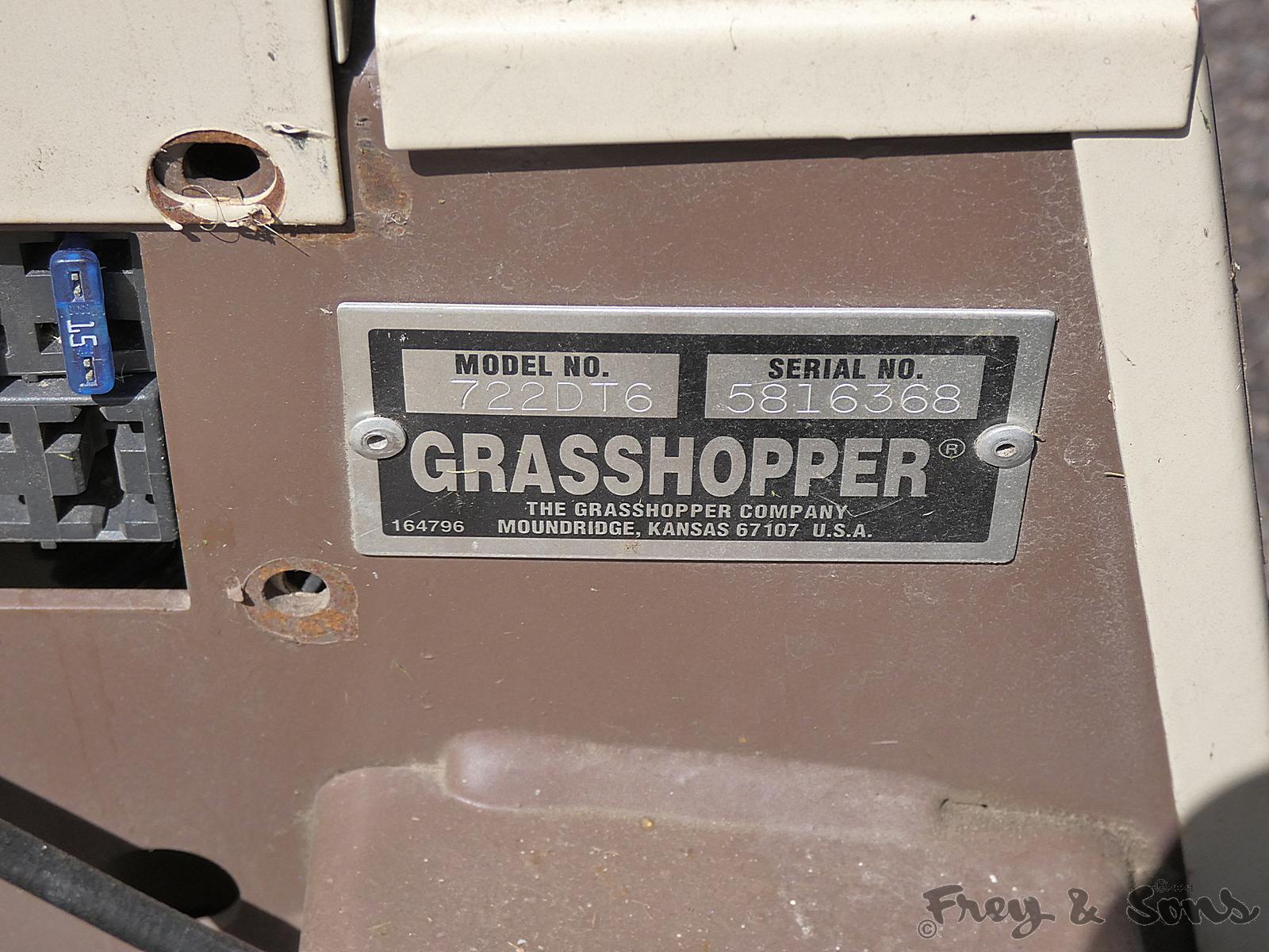 Grasshopper 722DT6 Mower, SN:5816368, Kubota Diesel, DuraMax 61 Deck, 2049