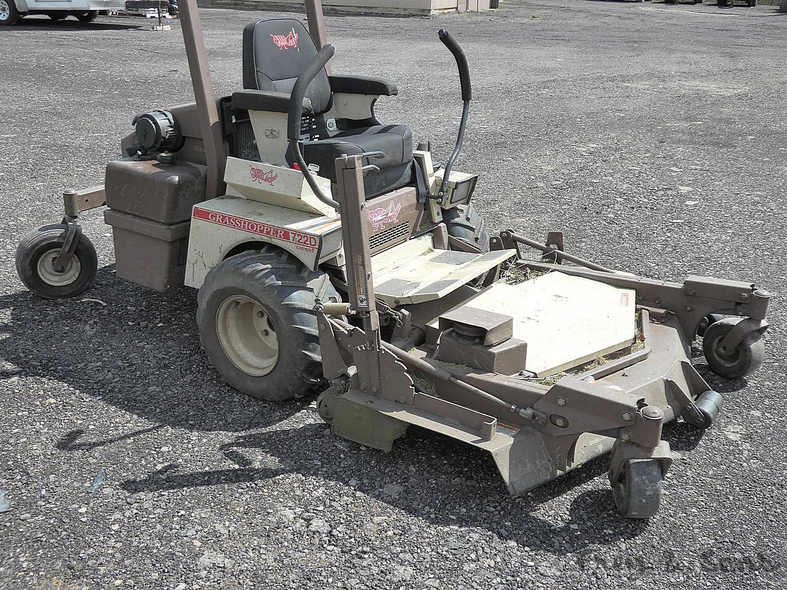 Grasshopper 722DT6 Mower, SN:5816368, Kubota Diesel, DuraMax 61 Deck, 2049