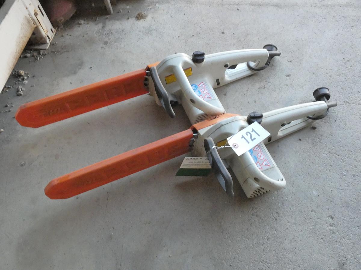 (2) Stihl Elec. Chainsaws