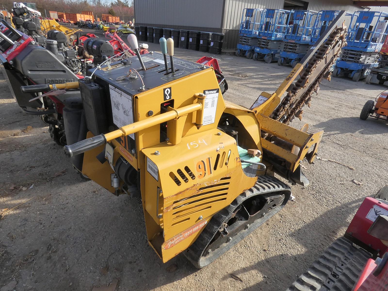 2016 Vermeer RTX-250 Trencher 20 Hp Walk Behind, SN:1VRD070D7G1000658, 374