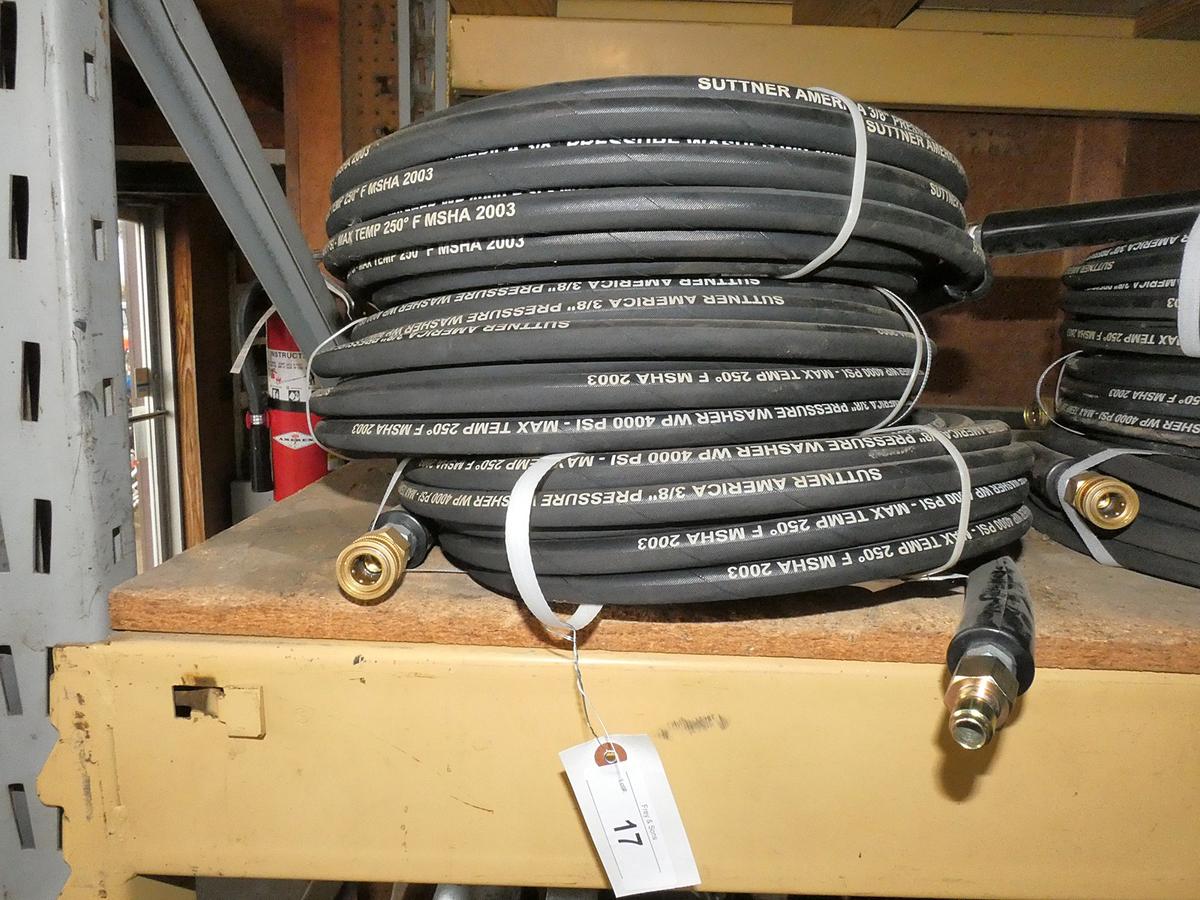 (3) Black Pressure Washer Hoses