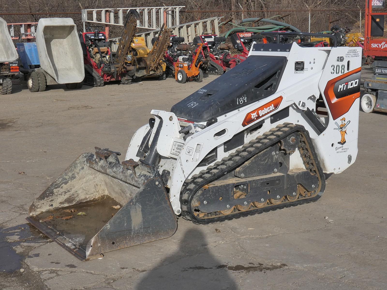 2022 Bobcat MT100 WB Skidloader, SN:B52P18835, Kubota, Aux Hyd, MT QT Bucke