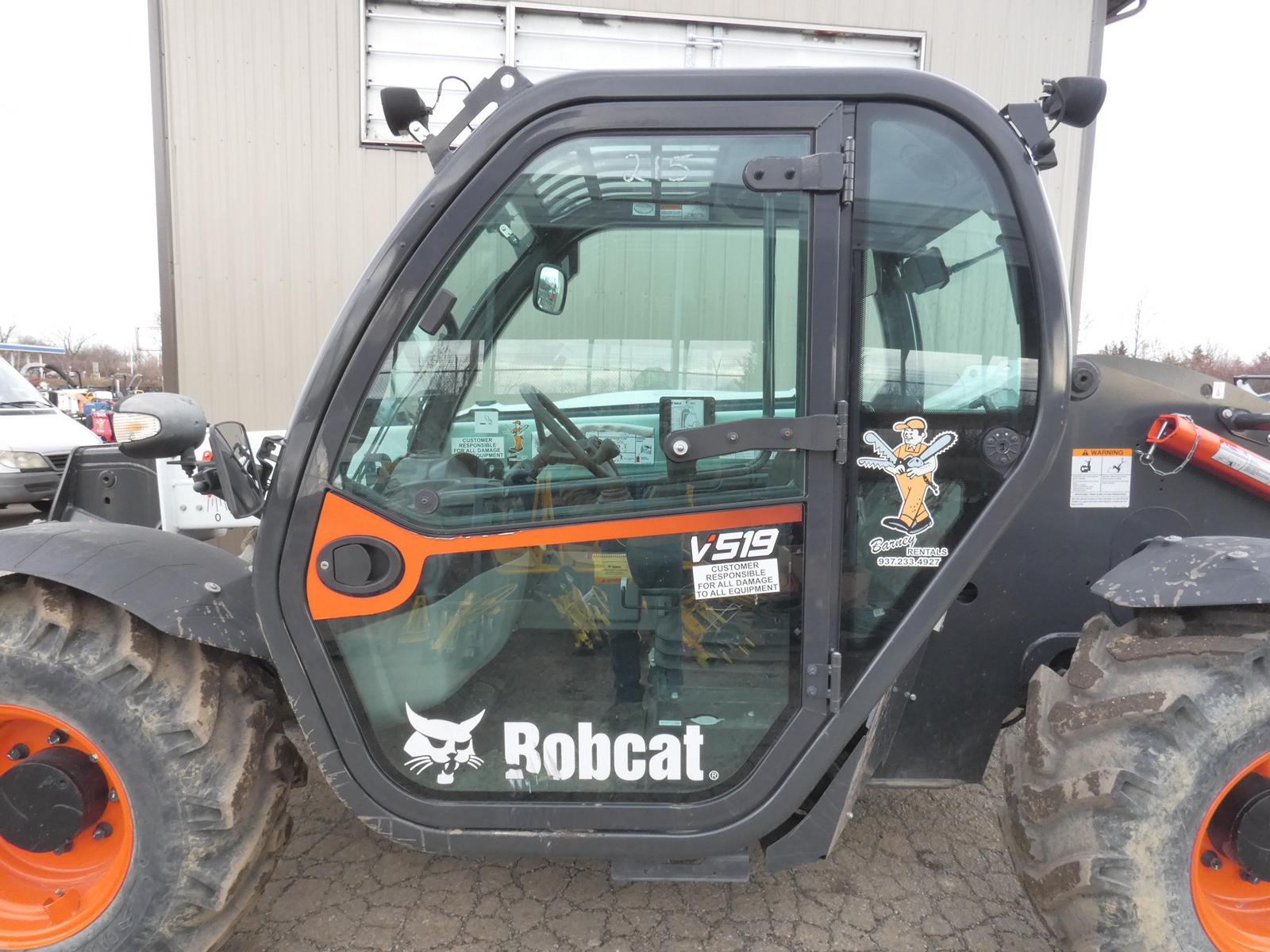 2019 Bobcat V519 4x4 Versahandler, SN:B3YH13249, Cab w/Air, Bobcat QT Bucke