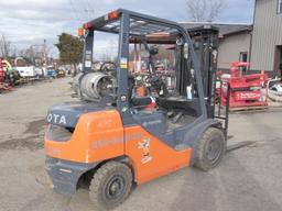 2015 Toyota 8FGU25 Forklift, SN:66686, LPG, Triple Mast, Side Shift, Air Ti