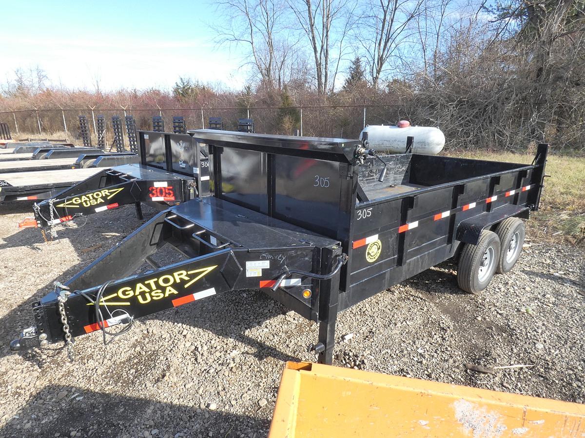 2021 Gator 7 Ton 14' Tandem Dump Trailer, SN:4Z1DZ142SNS006755, Ramps, Elec