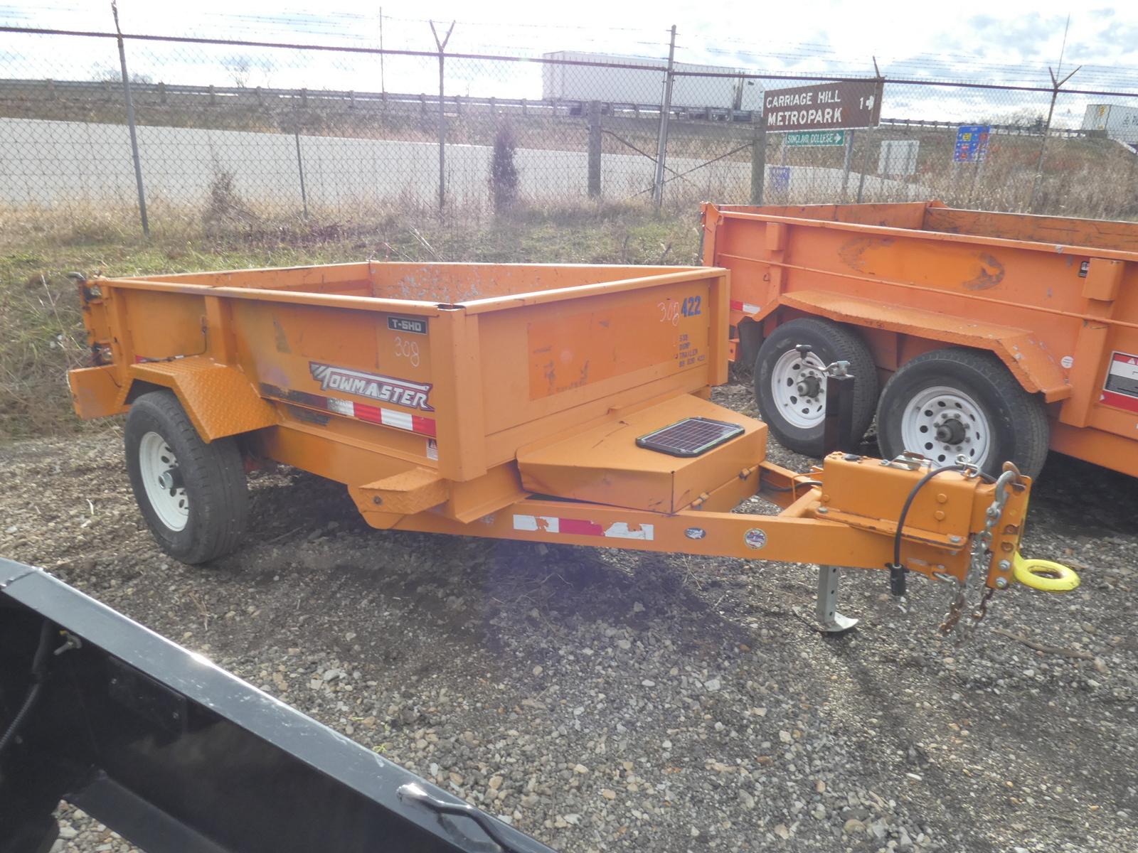 2017 Towmaster T5HD 5x8 Dump Trailer, SN:4KNUT0810JL160506, Surge Brakes