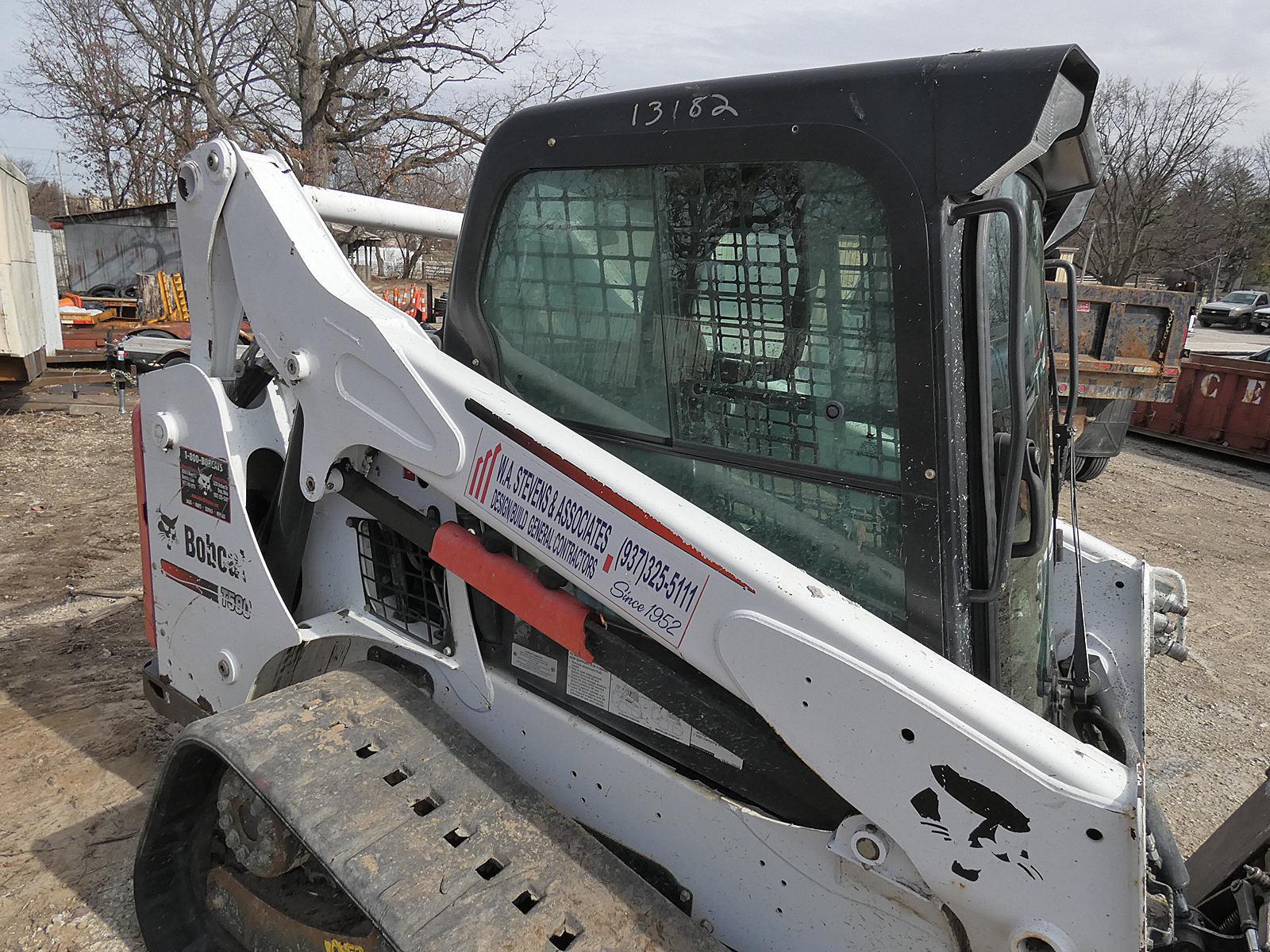 2015 Bobcat T590 Crawler Skidloader, SN:ALJU15813, EROPS, QT GP Bucket, Aux