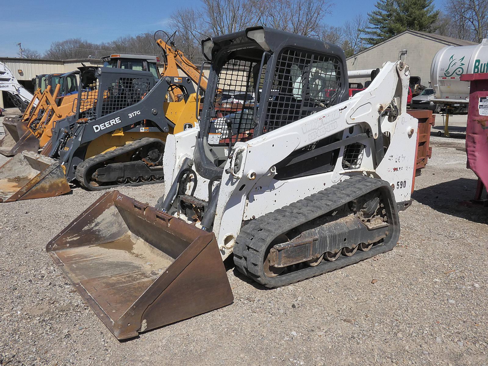 2016 Bobcat T590 Crawler Skidloader, SN:ALJU20174, Bobcat Pedals, Aux Hyd,