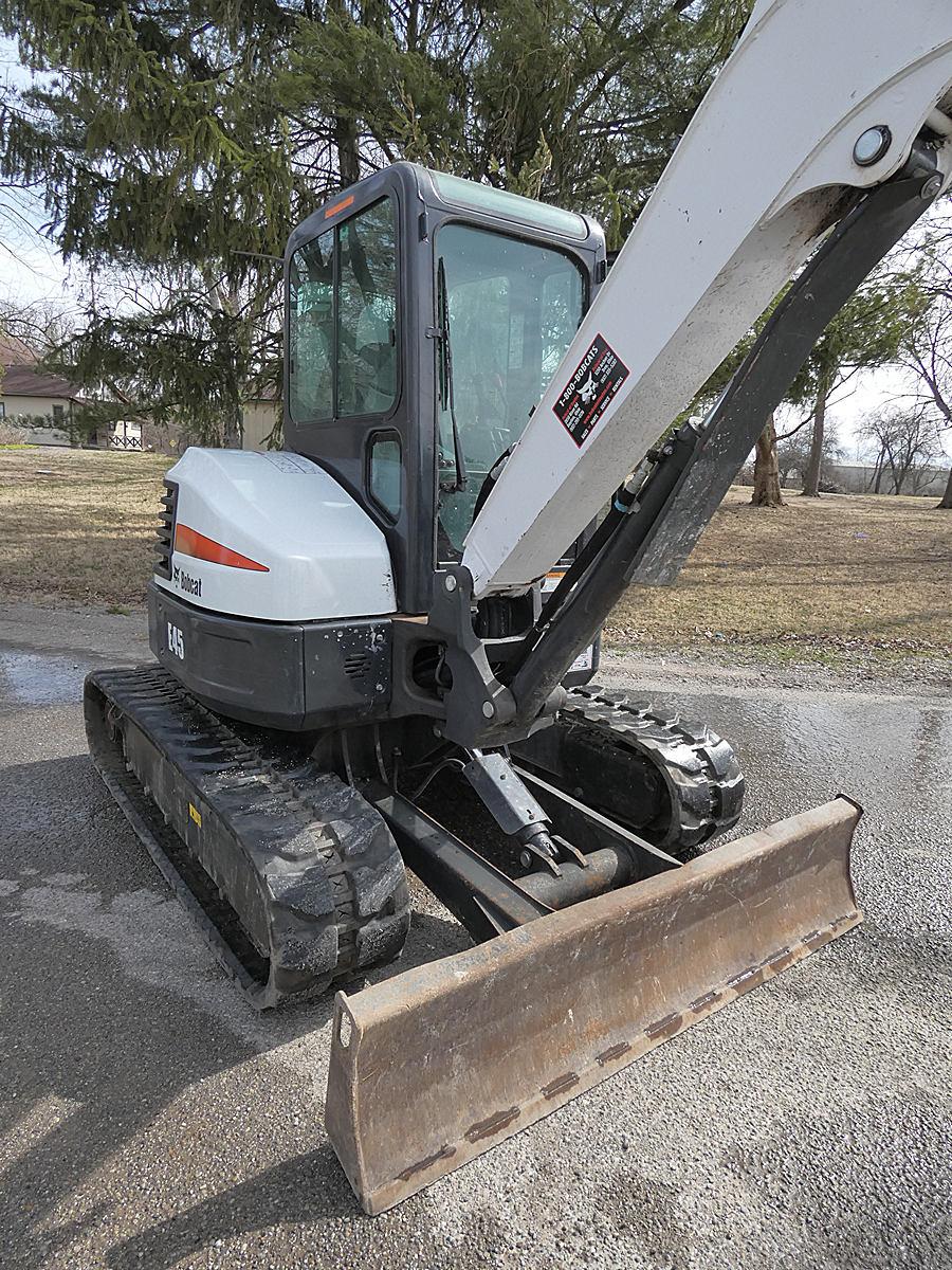 2019 Bobcat E45 Mini Excavator, SN:B2VY14413, EROPS, Aux. Hyd, Thumb, Hyd.