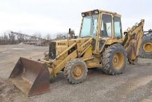 Ford 655A 4x4 Tractor Loader Backhoe, SN:C766344, Cab, Extendahoe, 3rd Gear