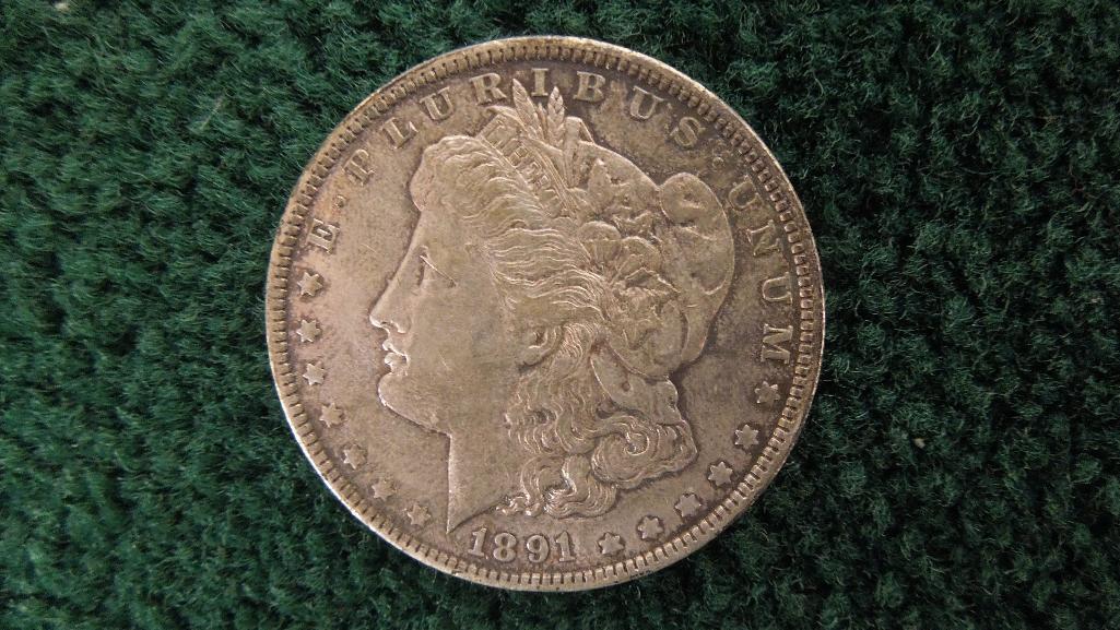 1891 Morgan Silver Dollar