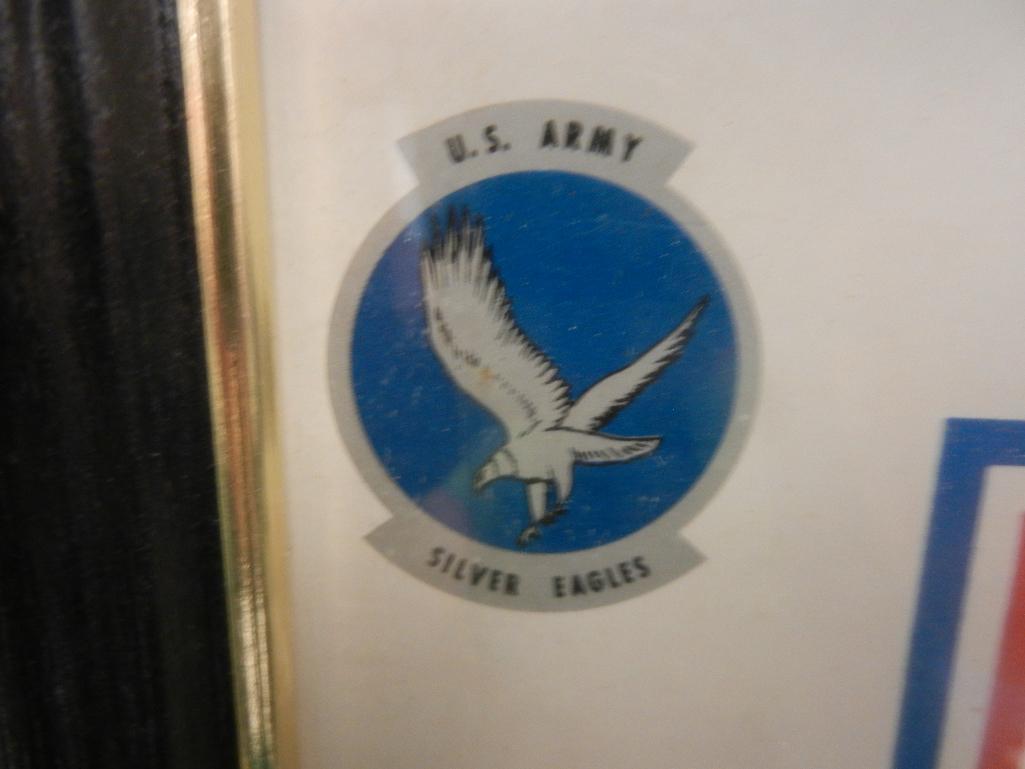 Signed in Frame US Army Silver Eagles 1976 Bicentennial Poster