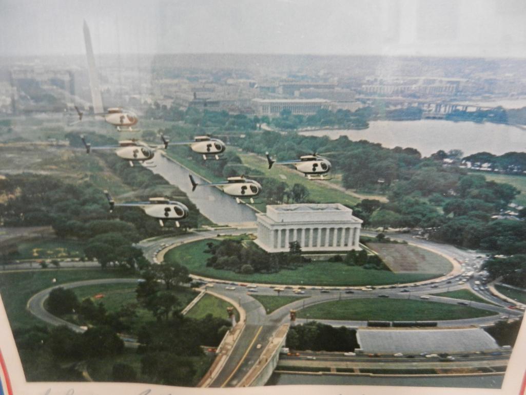 Signed in Frame US Army Silver Eagles 1976 Bicentennial Poster