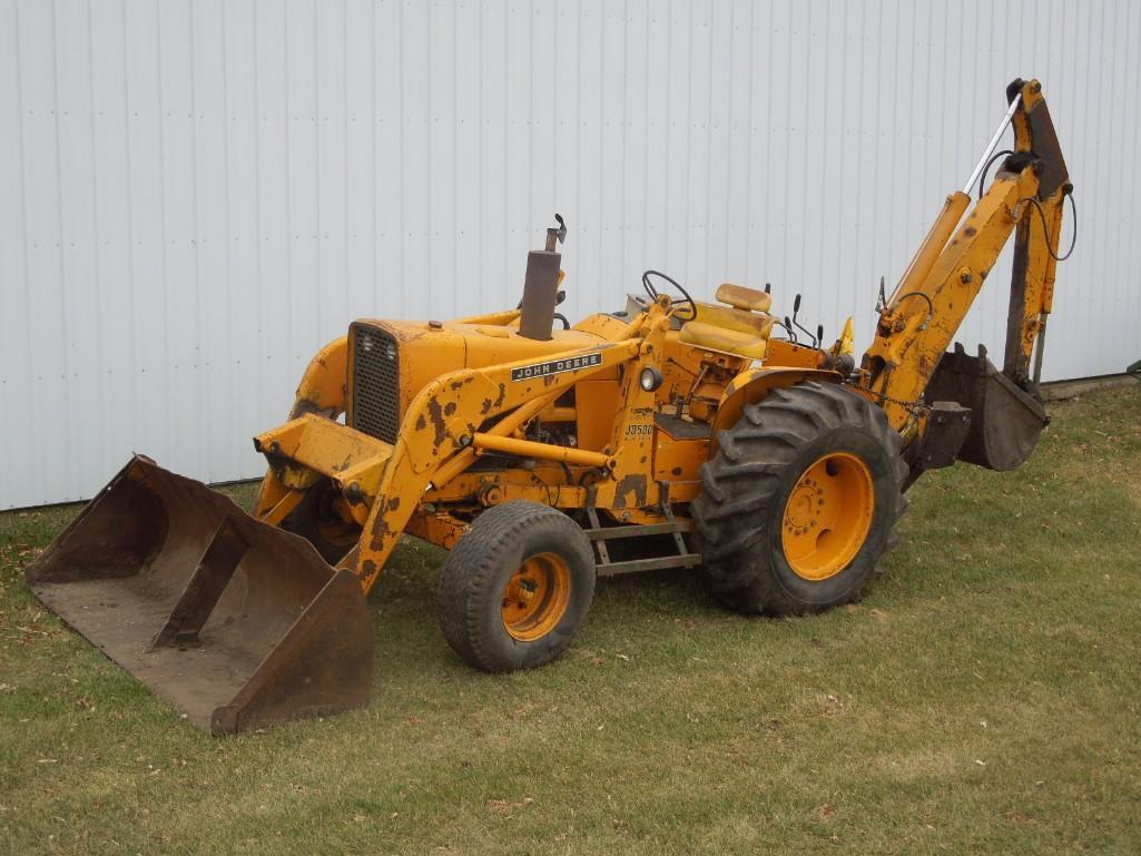 John Deere 500 Series A Diesel Loader Tractor with Backhoe