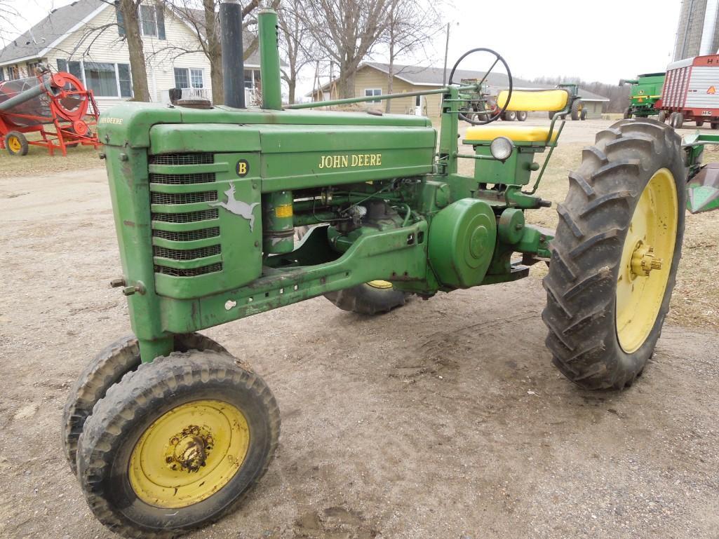 1950 John Deere B gas Tractor,