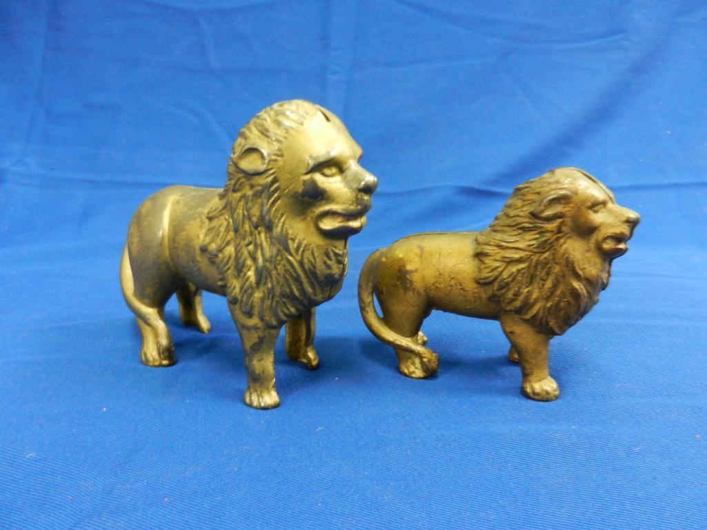 (2) Lion Coin Banks