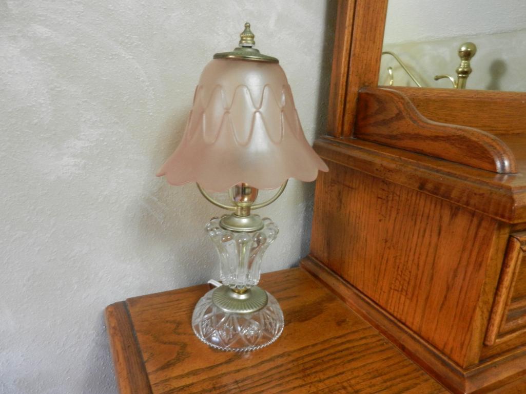 2 Crystal Dresser Lamps