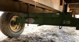 four wheel hay wagons green running gears