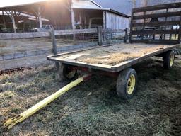 four wheel hay wagons red/yellow running gears