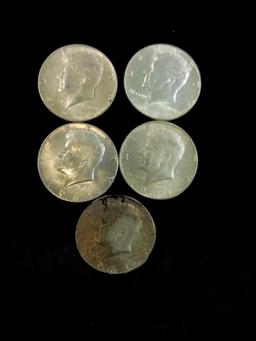 LOT OF 5 64 KENNEDY 1/2 DOLLARS