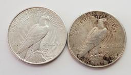 1922 & 1923 SILVER PEACE DOLLARS