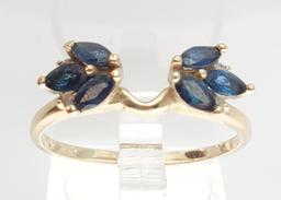 14K YELLOW GOLD SAPPHIRE RING WRAP