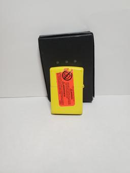 Beatiful Yellow Zippo Lighter Never Used Comes In Box