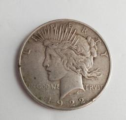 1922 Silver Peace Dollar