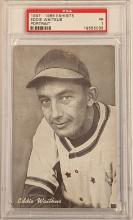 RARE VARIATION PSA 1 1947 EXHIBIT CARD OF EDDIE WAITKUS