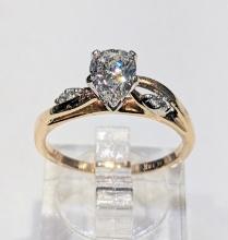 STUNNING 1.01 CARAT PEAR CUT DIAMOND SOLITAIRE RING 14K APPRAISED AT $12,487.00
