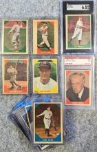 1960 COMPLETE FLEER HOF CARD SET WITH TY COBB, LOU GEHRIG, BABE RUTH, HONUS WAGNER ETC...