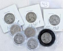 8 SILVER QUARTERS