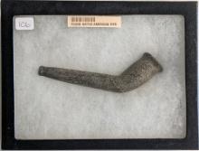 EXTREMELY RARE NATIVE AMERICAN STONE PIPE IN DISPLAY