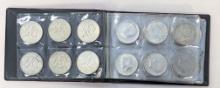BOOK OF 37 MIXED DATE 40% SILVER KENNEDY HALF DOLLARS