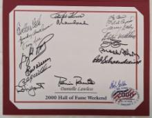 RARE INVESTMENT GRADE 2000 HALL OF FAME WEEKEND WITH 18 HALL OF FAME SIGNATURES