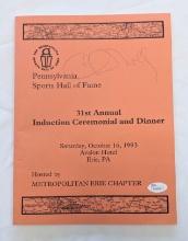 HALL OF FAME COACH OF THE PITTSBURG STEELERS CHUCK KNOLL SIGNED PROGRAM JSA CERTIFIED