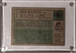 1984 TOPPS #123 DAN MARINO ROOKIE CARD IN SCREW DOWN CASE