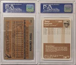 2X GRADED PSA 8 NM-MINT FLEER & TOPPS TONY GWYNN ROOKIE CARDS