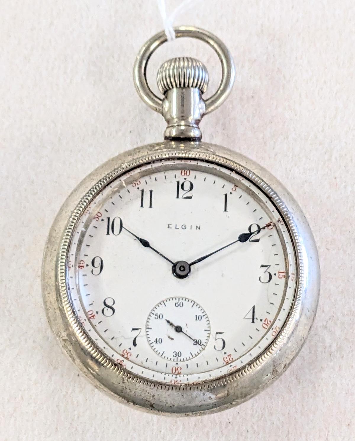 LARGE ELGIN WATCH CO. 7J POCKET WATCH