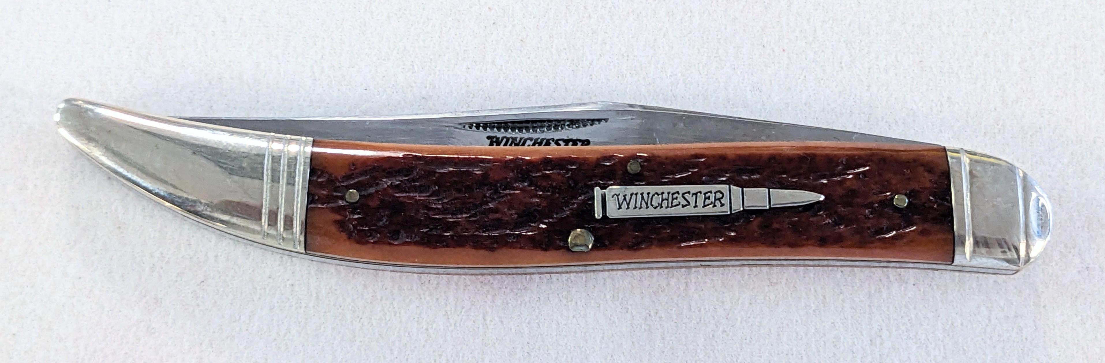 WINCHESTER W18 19100 CARTRIDGE SERIES KNIFE W/BOX & PAPERWORK