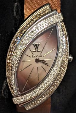 RARE LIMITED EDITION LE VIAN 2 CARAT DIAMOND LADY'S WATCH