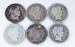 14X MIXED DATE SILVER BABER DIMES