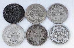 14X MIXED DATE SILVER BABER DIMES