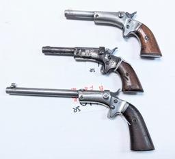GUNSMITH SPECIAL FOR PARTS OR REPAIR 3 VINTAGE STEVENS TIP-UP .22CAL PISTOLS J STEVENS A&T COMPANY