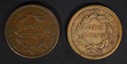 1839 LARGE CENT VG & 1840 LARGE CENT FINE