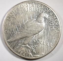 1928 PEACE SILVER DOLLAR, CH ORIGINAL AU+, KEY COI