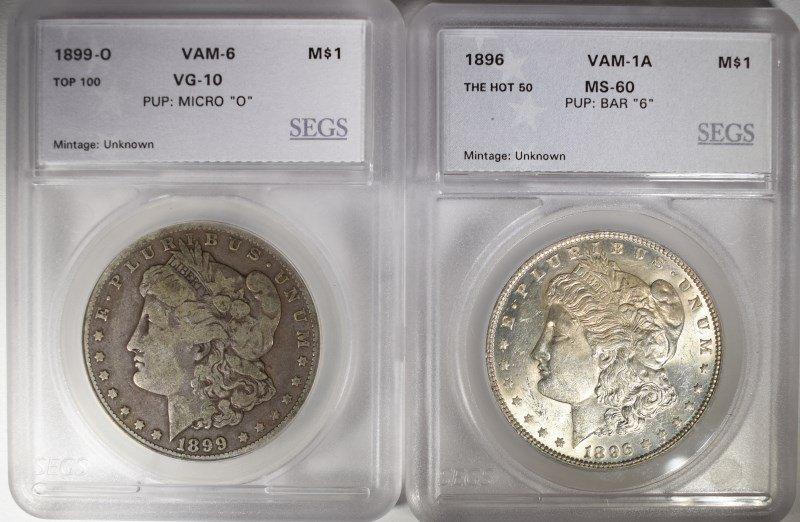 1899-O Micro O VG Top 100 & 1896 VAM 1A CHBU