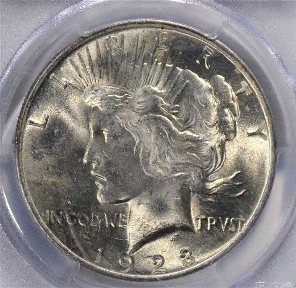 1923 PEACE DOLLAR, PCGS MS-64+