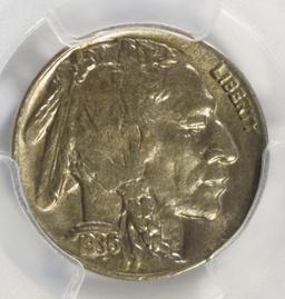 1936-D BUFFALO NICKEL, PCGS-MS63